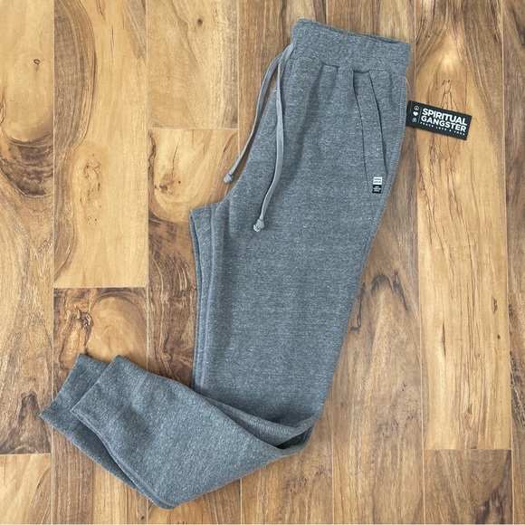 Spiritual Gangster Pants - NWT Spiritual Gangster Varsity Jogger / Small / Gray Comfy Sweat Pants